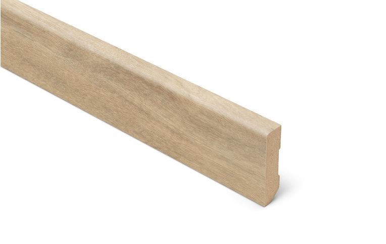 Plinthe Lamett, Mdf placage bois, décor Bois chêne naturel , h.6.00 x L. 240.00 cm