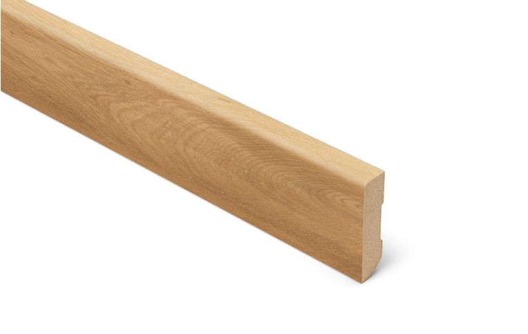 Plinthe  Lamett, Mdf placage bois, décor Bois chêne doré , h.6.00 x L. 240.00 cm