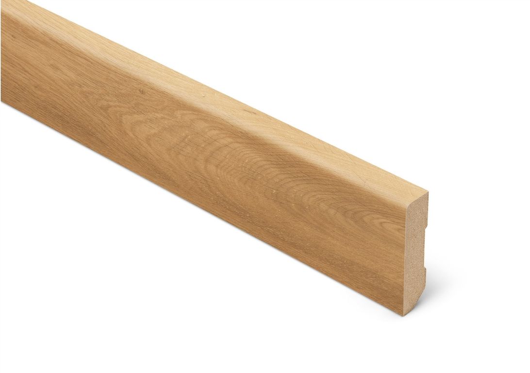 Plinthe  Lamett, Mdf placage bois, décor Bois chêne doré , h.6.00 x L. 240.00 cm