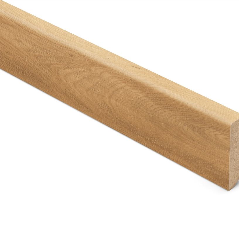 Plinthe  Lamett, Mdf placage bois, décor Bois chêne doré , h.6.00 x L. 240.00 cm