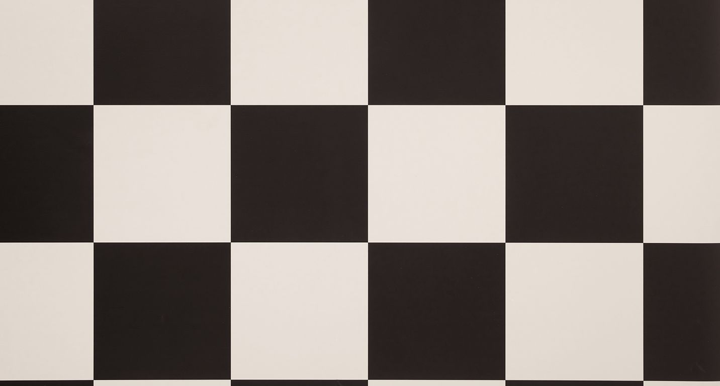 Sol vinyle rouleau ICONIK LIFE 3M Tarkett, Motif damier noir et blanc, rouleau 3.00 m