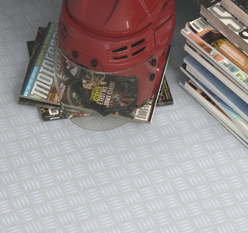 Sol vinyle rouleau ICONIK LIFE 3M Tarkett, Uni/faux uni checker métal, rouleau 3.00 m