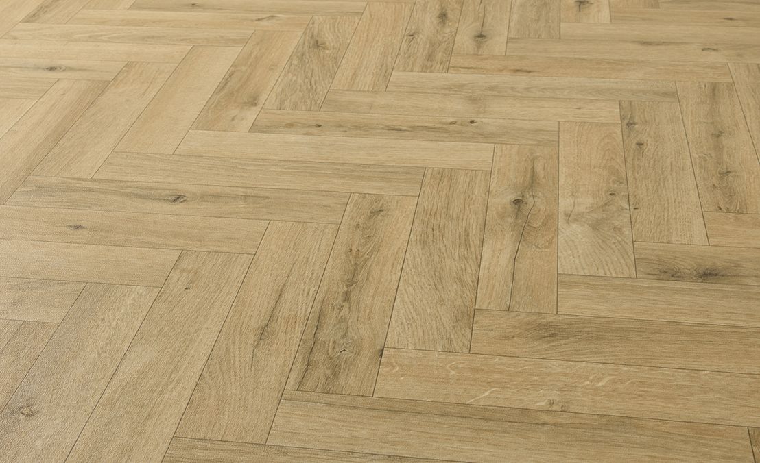 Sol vinyle rouleau TRENTO 2M , Bois bâton rompu chêne, rouleau 2.00 m