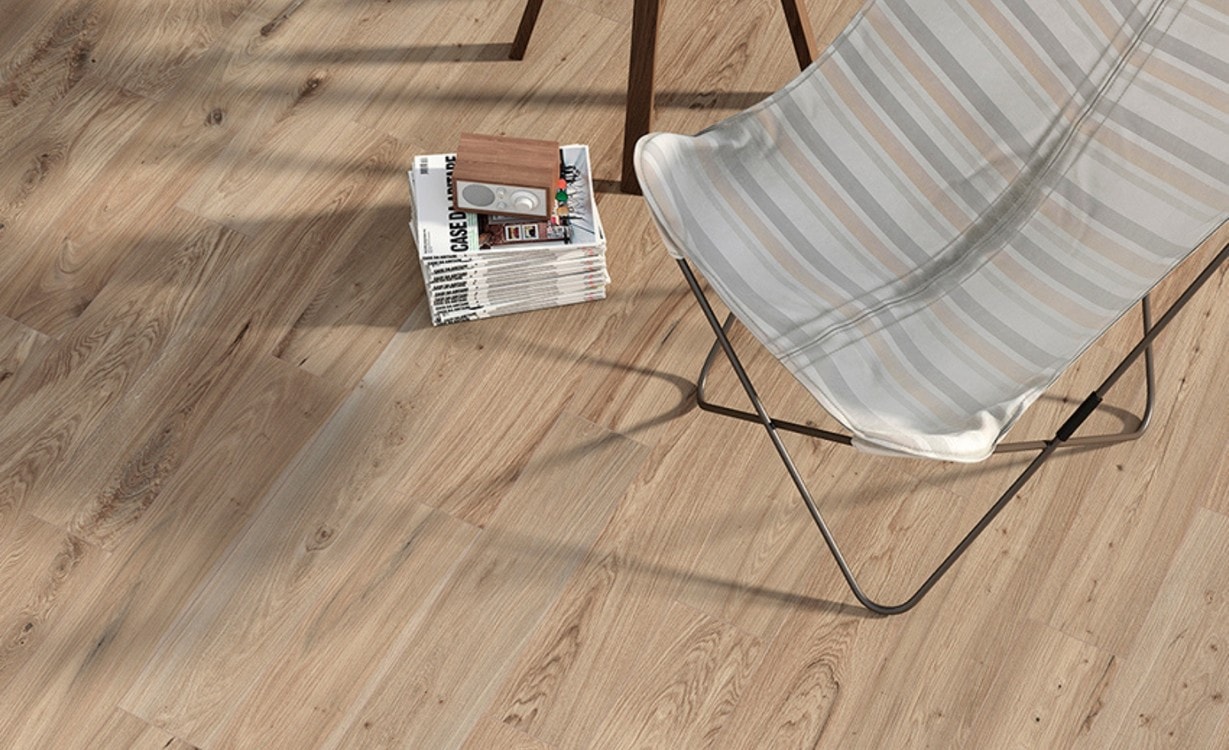 Carrelage MILWAUKEE GRIP NEW, aspect bois beige foncé, dim 15.00 x 90.00 cm