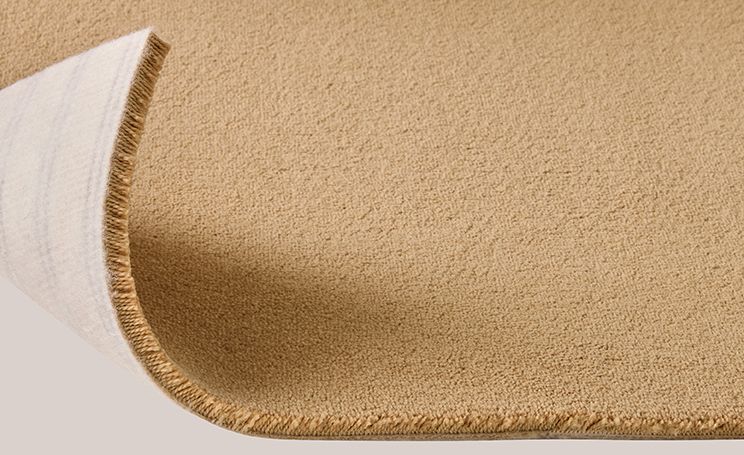 Moquette velours Jane, col Beige moyen, rouleau 4.00 m