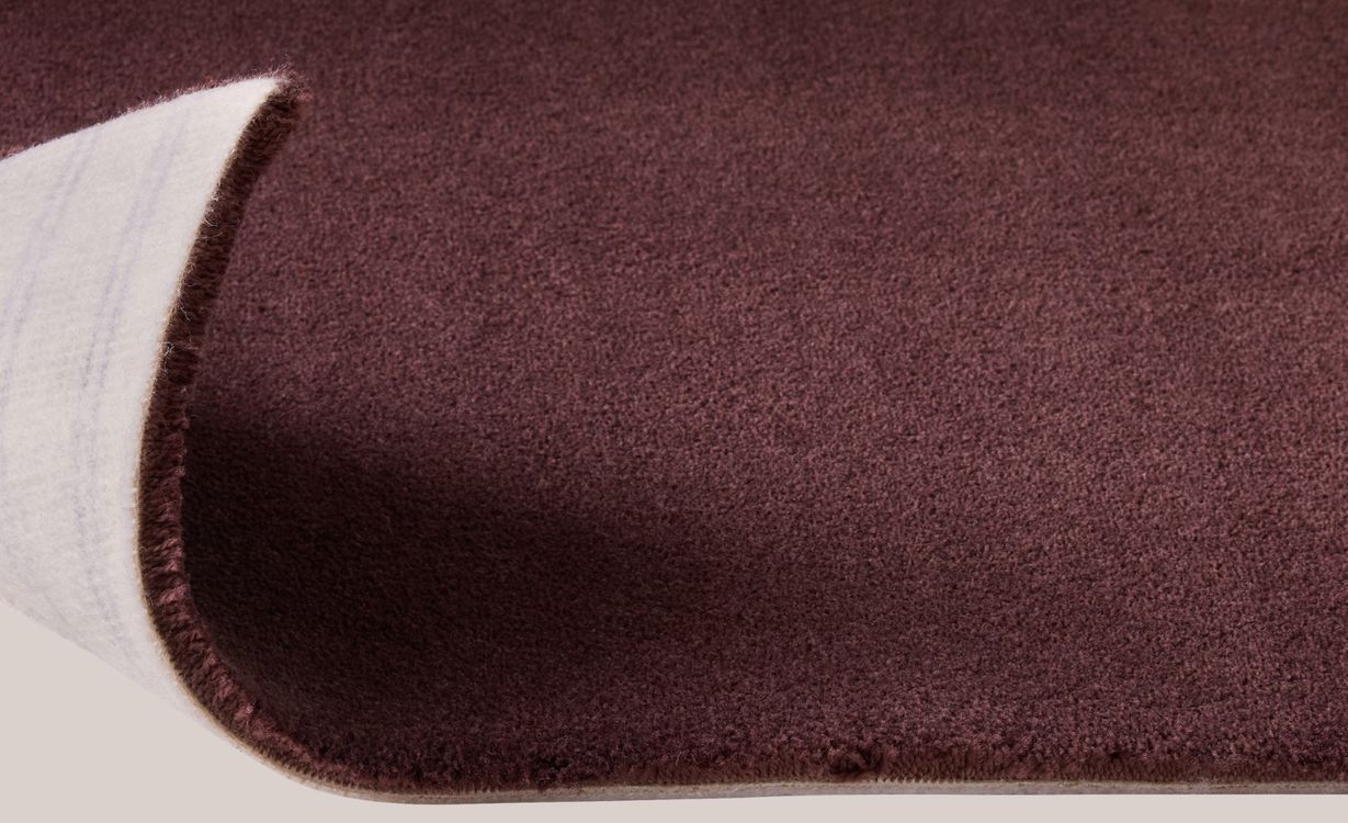 Moquette velours Jane, col Prune, rouleau 4.00 m