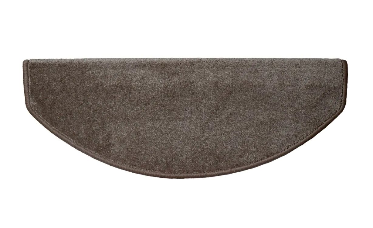 Marchette velours frisé STOCKHOLM, demi lune col taupe, dim 28.00 x 65.00 cm