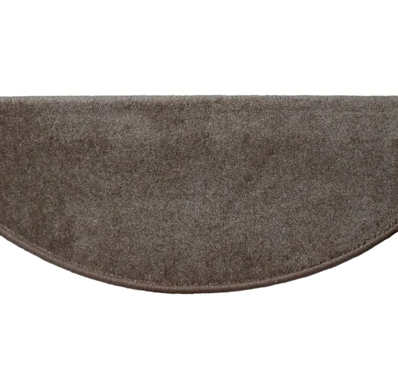 Marchette velours frisé STOCKHOLM, demi lune col taupe, dim 28.00 x 65.00 cm