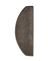 Marchette velours frisé STOCKHOLM, demi lune col taupe, dim 28.00 x 65.00 cm