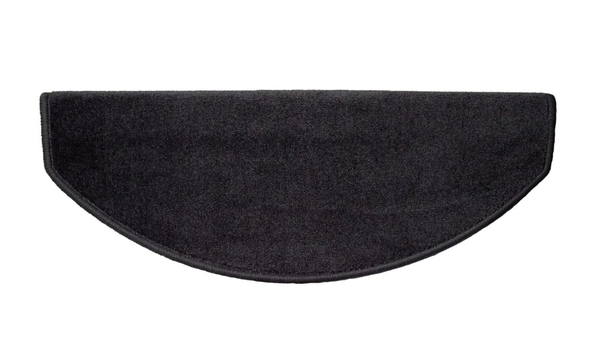 Marchette velours frisé STOCKHOLM, demi lune col anthracite , dim 28.00 x 65.00 cm