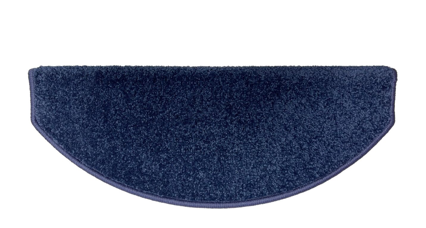 Marchette velours coupé CAROUSEL, demi lune col bleu marine, dim 28.00 x 65.00 cm