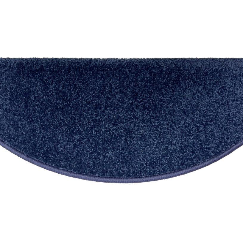 Marchette velours coupé CAROUSEL, demi lune col bleu marine, dim 28.00 x 65.00 cm