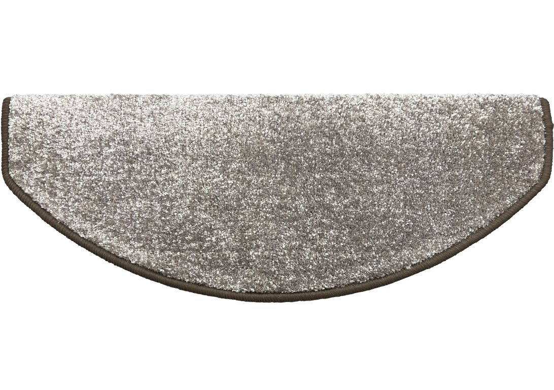 Marchette velours coupé CAROUSEL, demi lune col greige, dim 28.00 x 65.00 cm