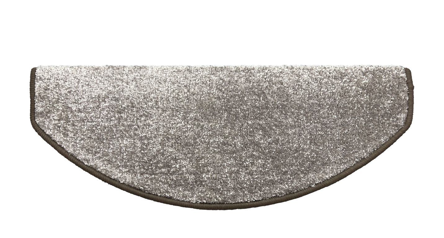 Marchette velours coupé CAROUSEL, demi lune col greige, dim 28.00 x 65.00 cm