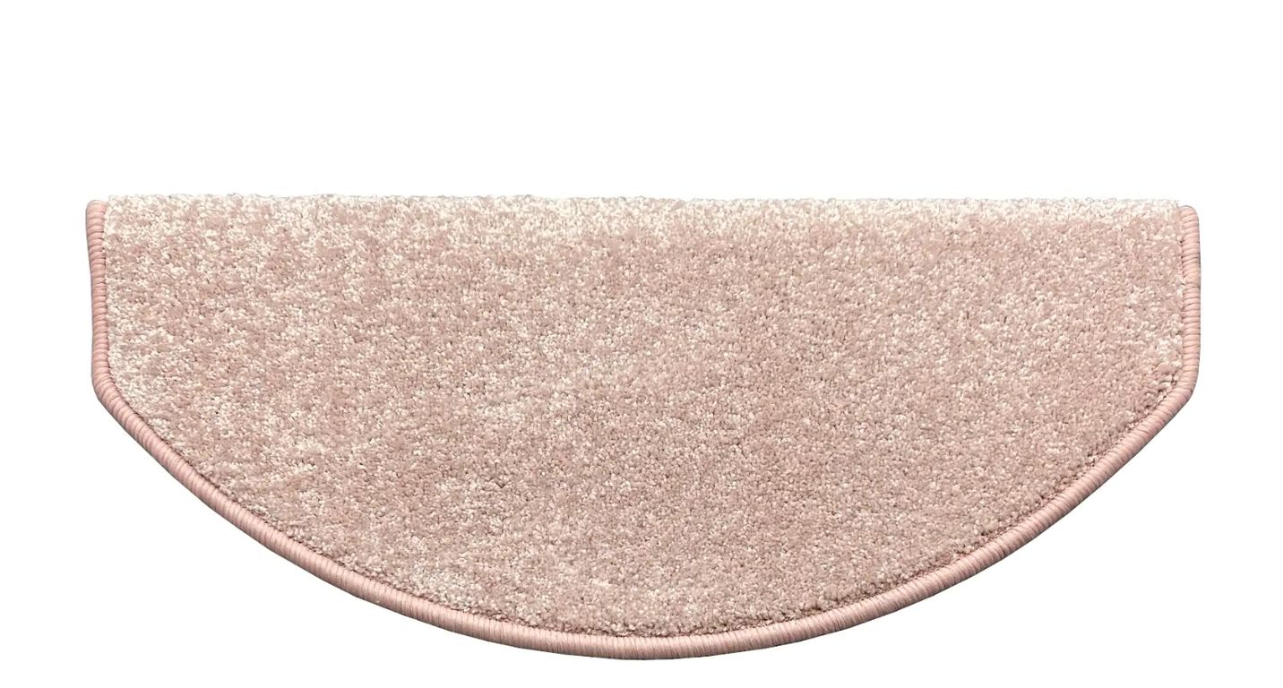 Marchette velours coupé CAROUSEL, demi lune col vieux rose , dim 28.00 x 65.00 cm