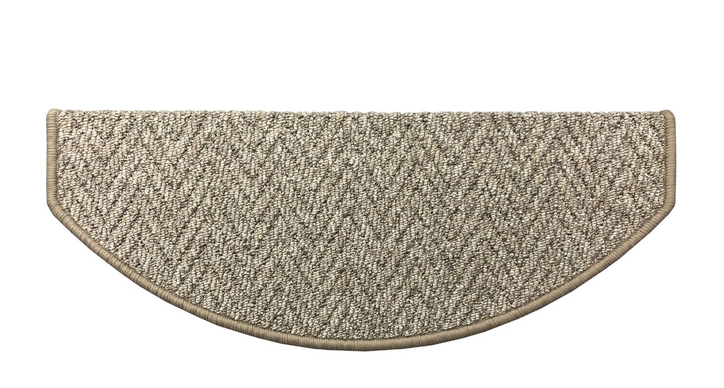 Marchette bouclé ANDES, demi lune col greige, dim 28.00 x 65.00 cm