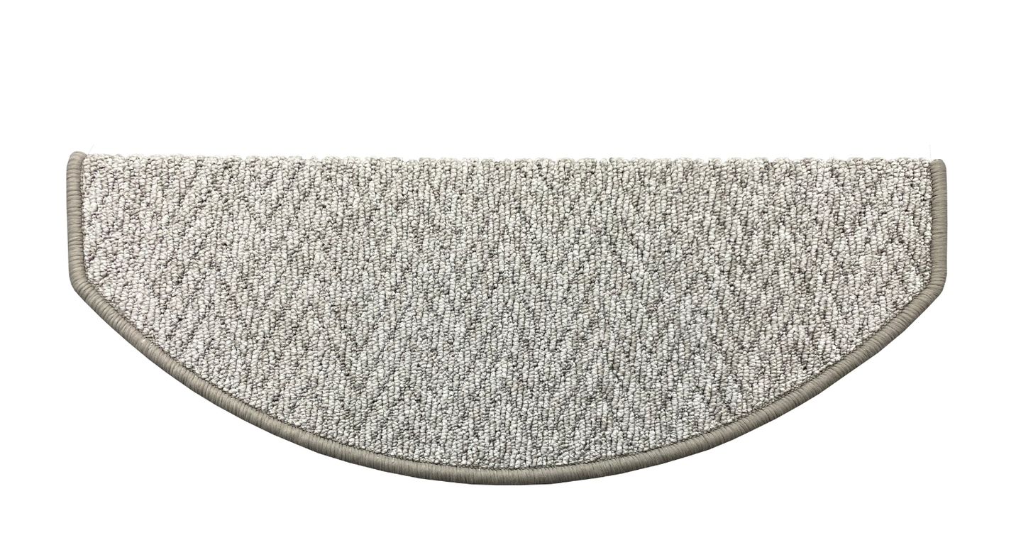 Marchette bouclé ANDES, demi lune col gris, dim 28.00 x 65.00 cm