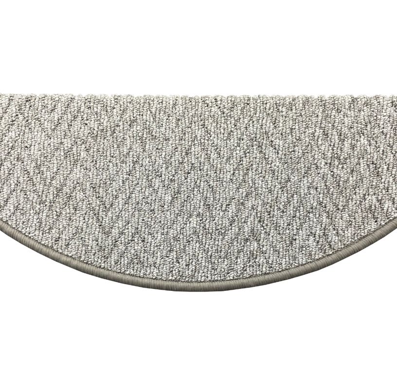 Marchette bouclé ANDES, demi lune col gris, dim 28.00 x 65.00 cm
