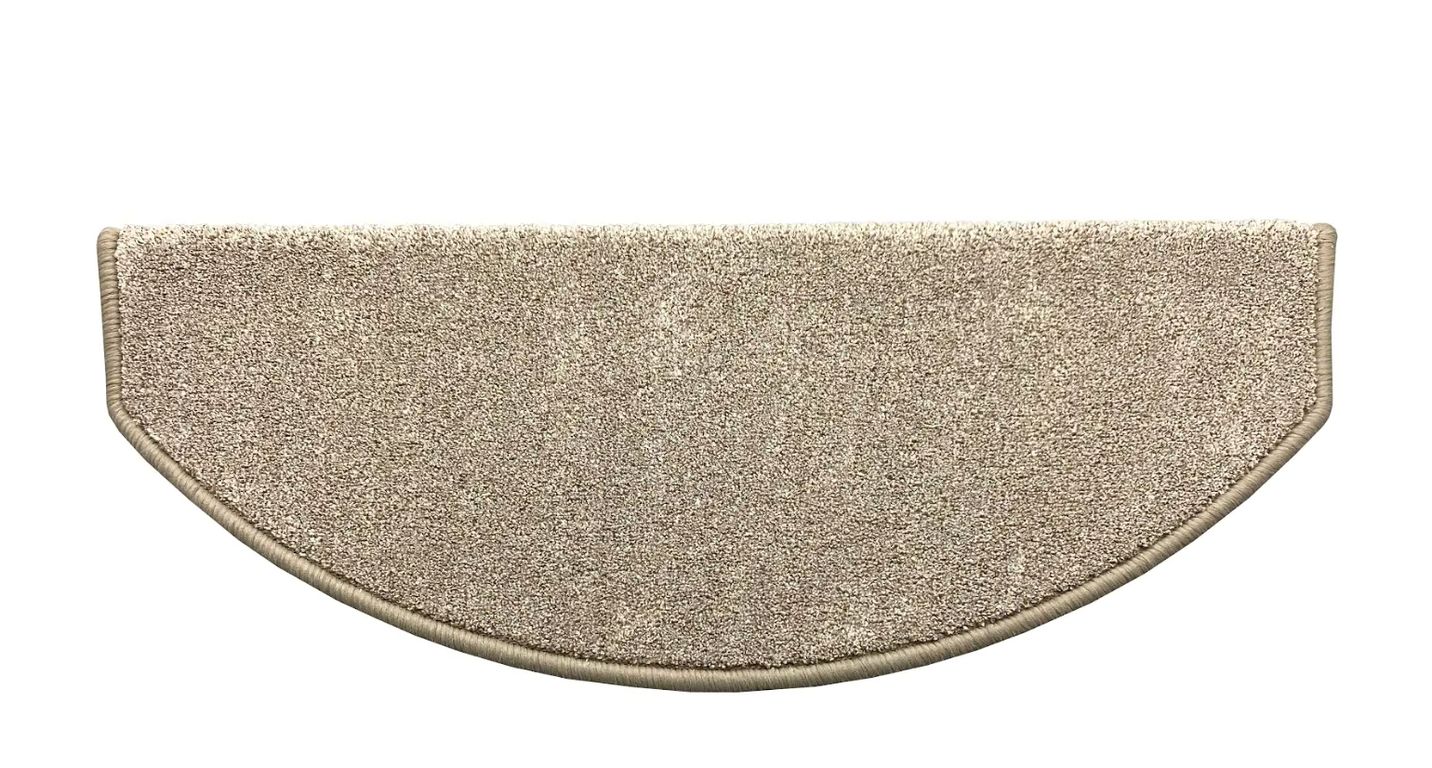 Marchette velours coupé JASMINE, demi lune col beige foncé, dim 28.00 x 65.00 cm