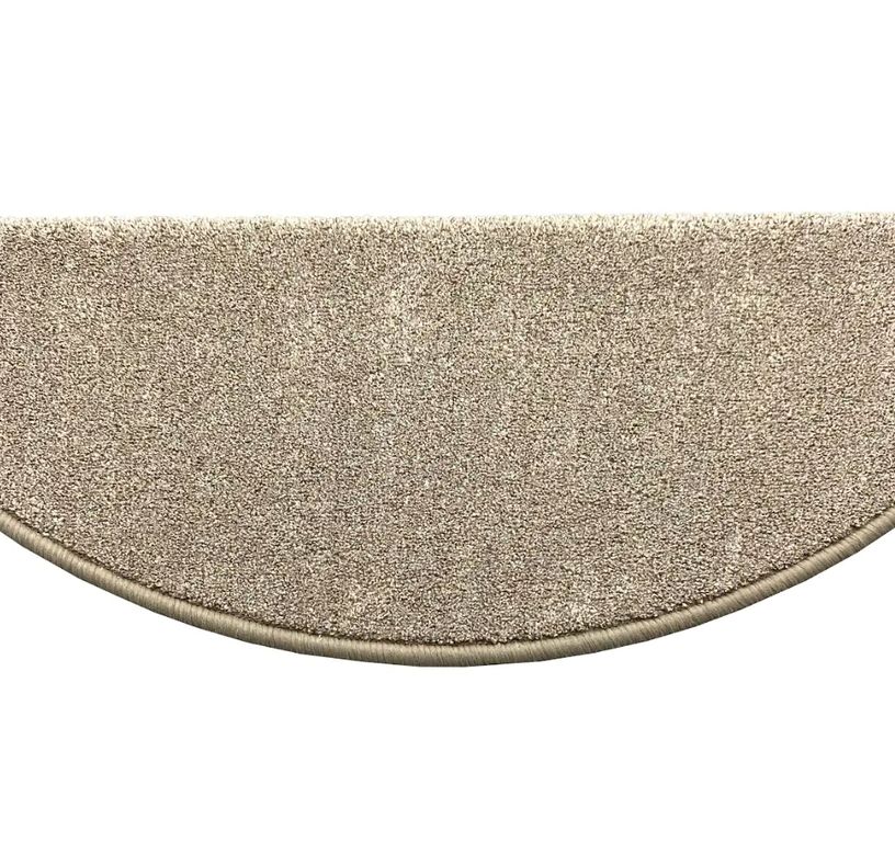 Marchette velours coupé JASMINE, demi lune col beige foncé, dim 28.00 x 65.00 cm