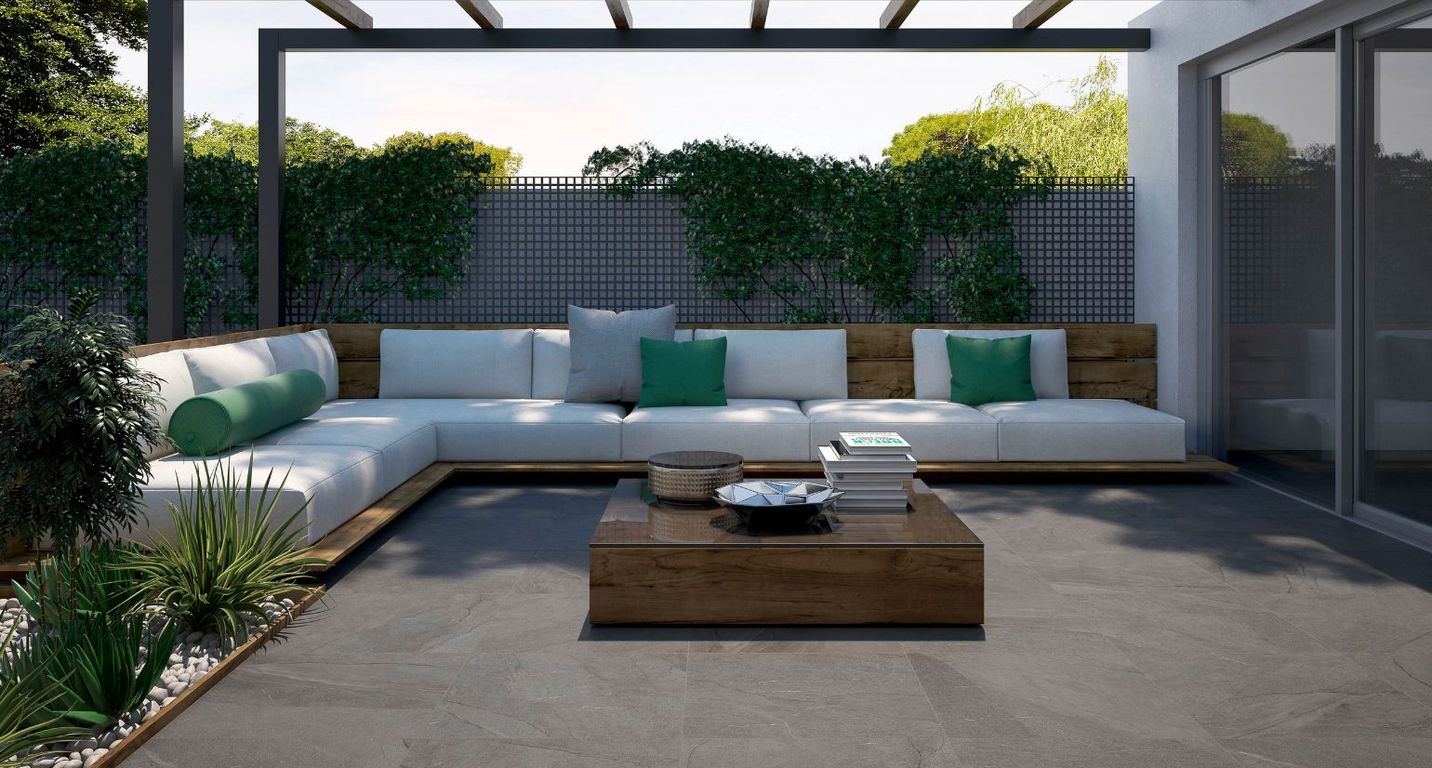 Carrelage HALLEY GRIP, aspect pierre 60x60cm, dim 60.00 x 60.00 cm