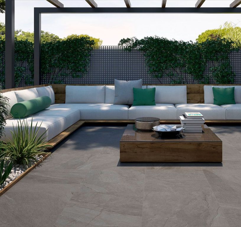 Carrelage HALLEY GRIP, aspect pierre 60x60cm, dim 60.00 x 60.00 cm