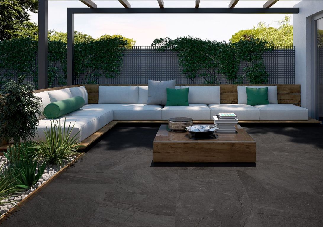 Carrelage HALLEY GRIP, aspect pierre 60x60cm, dim 60.00 x 60.00 cm