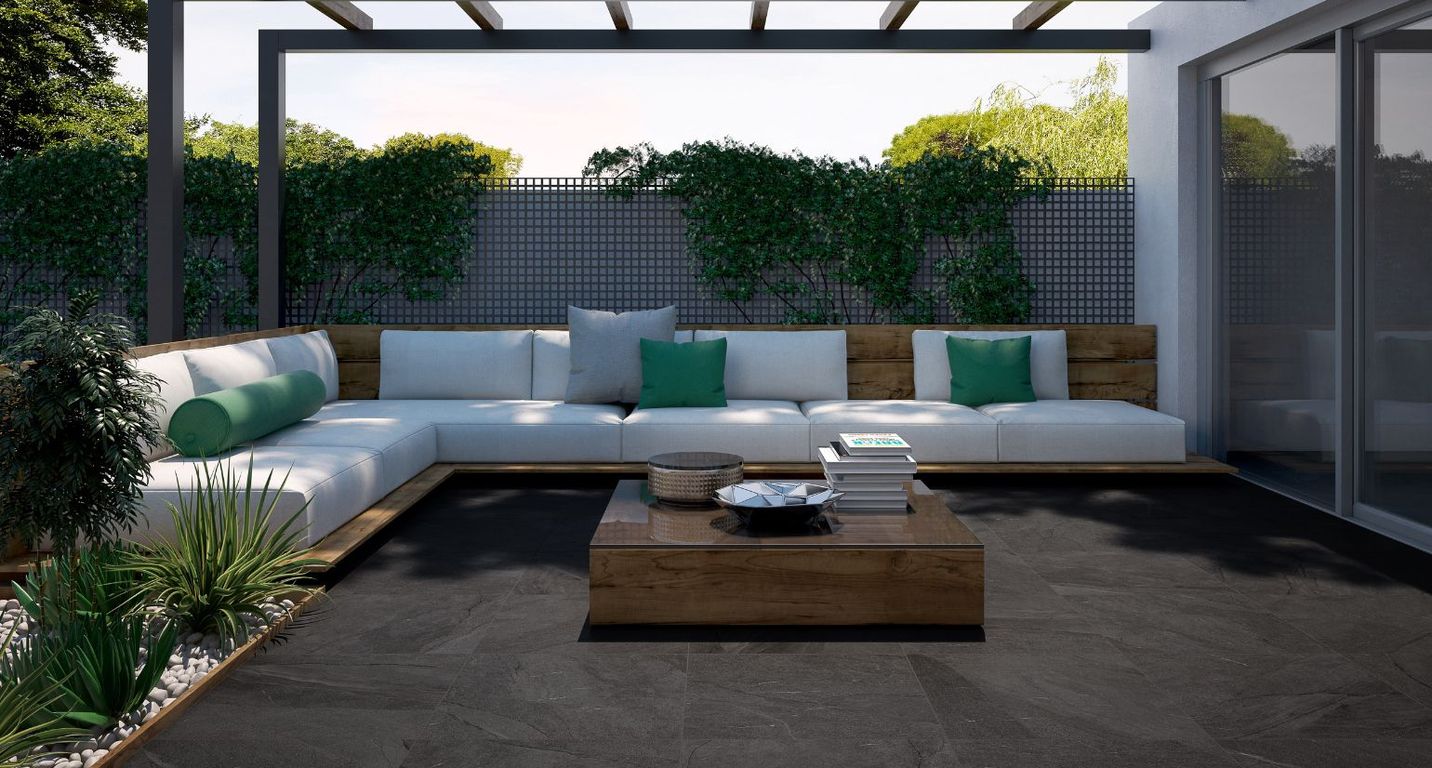 Carrelage HALLEY GRIP, aspect pierre 60x60cm, dim 60.00 x 60.00 cm