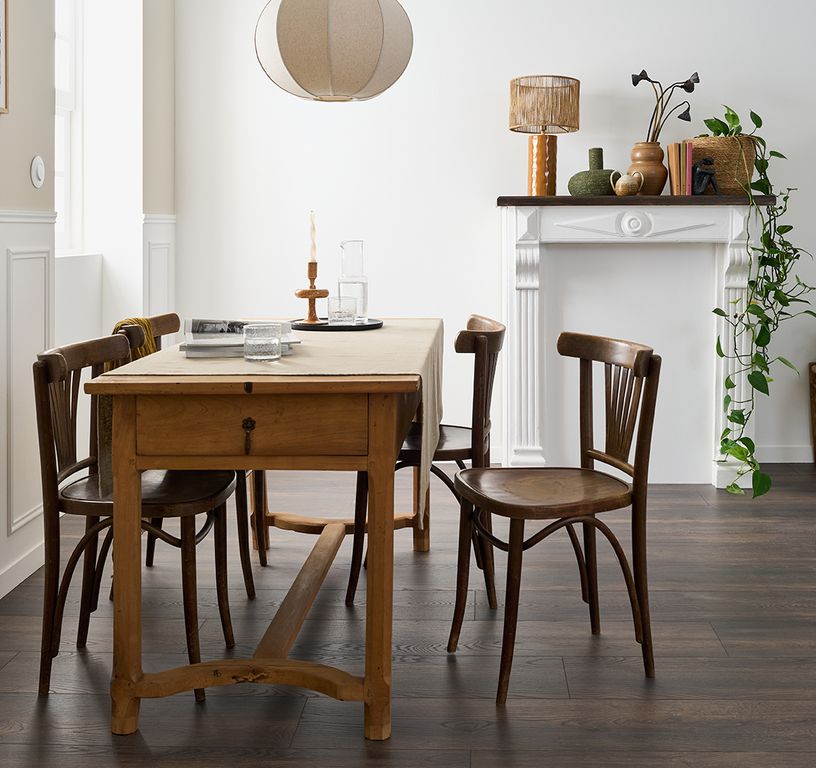 Sol stratifié ROOMS , aspect Bois chêne brun, lame 24.20 x 138.00 cm