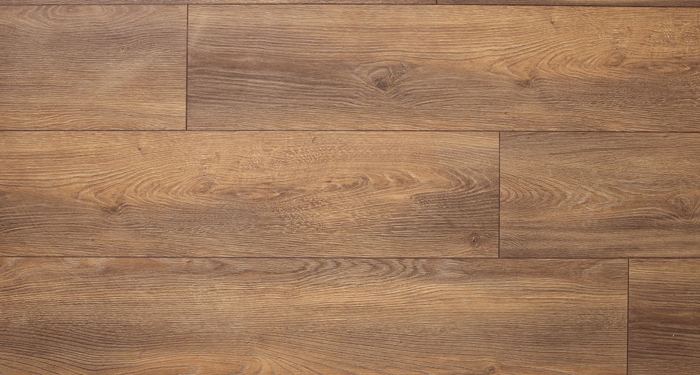 Sol stratifié ROOMS , aspect Bois chêne marron, lame 24.20 x 138.00 cm