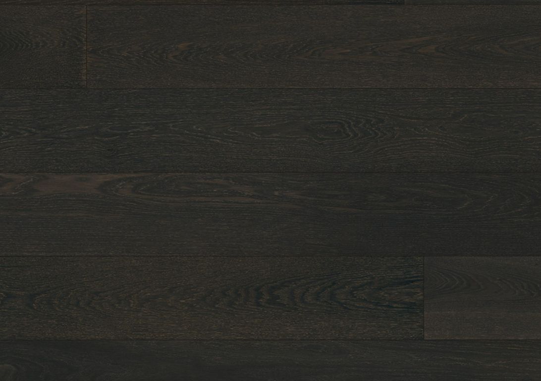 Parquet contrecollé PINOT 185 CHENE AUTHENTIQUE, chêne noir, verni, larg. 18.50 cm