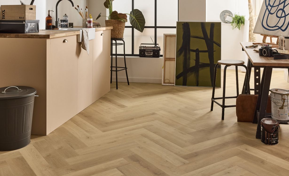 Sol vinyle EASYTREND SUPERMATT BATON ROMPU Easytrend, Bois chêne brut, lame 12.50 x 62.50 cm