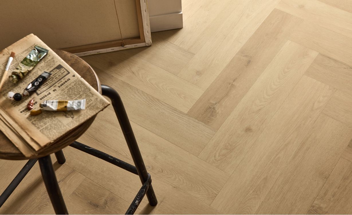 Sol vinyle EASYTREND SUPERMATT BATON ROMPU Easytrend, Bois chêne brut, lame 12.50 x 62.50 cm