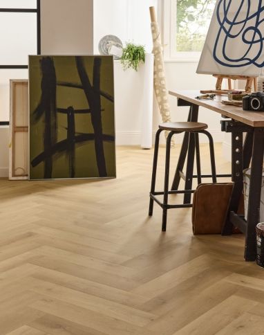 Sol vinyle EASYTREND SUPERMATT BATON ROMPU Easytrend, Bois chêne brut, lame 12.50 x 62.50 cm