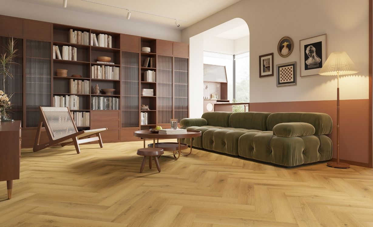Sol vinyle EASYTREND SUPERMATT BATON ROMPU Easytrend, Bois chêne authentique, lame 12.50 x 62.50 cm