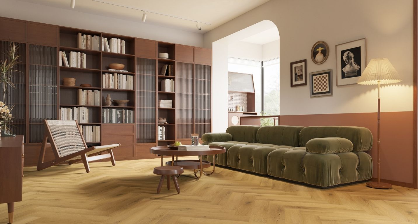 Sol vinyle EASYTREND SUPERMATT BATON ROMPU Easytrend, Bois chêne authentique, lame 12.50 x 62.50 cm