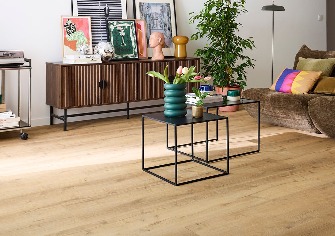 Sol vinyle EASYTREND SUPERMATT LAME XL Easytrend, Bois chêne naturel, lame 30.50 x 152.50 cm