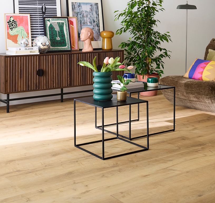 Sol vinyle EASYTREND SUPERMATT LAME XL Easytrend, Bois chêne naturel, lame 30.50 x 152.50 cm