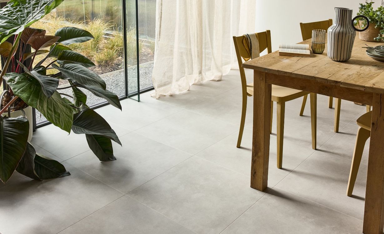 Sol vinyle MANHATTAN DALLE Easytrend, Béton béton gris, dalle 61.00 x 122.00 cm