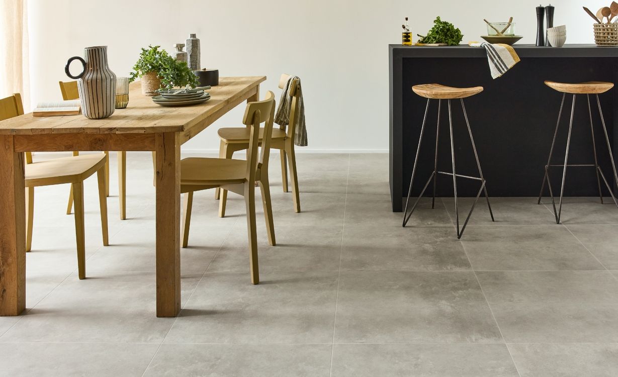 Sol vinyle MANHATTAN DALLE Easytrend, Béton béton gris, dalle 61.00 x 122.00 cm