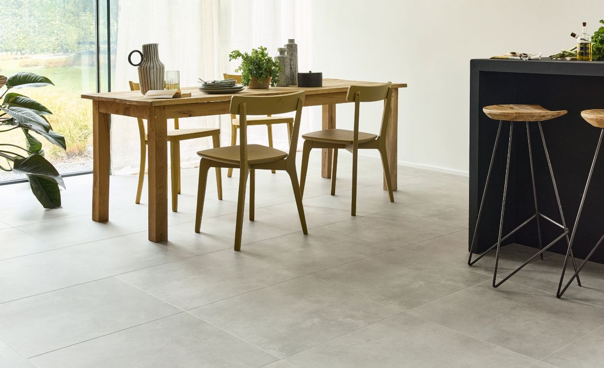 Sol vinyle MANHATTAN DALLE Easytrend, Béton béton gris, dalle 61.00 x 122.00 cm