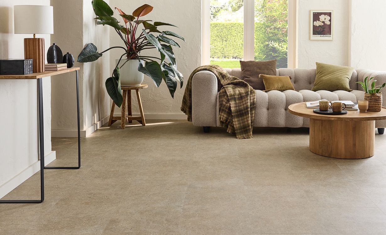 Sol vinyle PARQUET VINYL Lamett, Béton Granit beige, dalle 40.50 x 81.00 cm