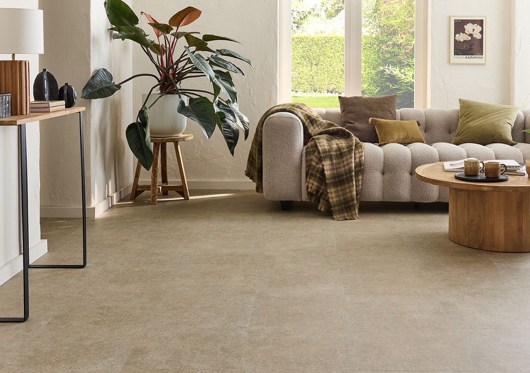 Sol vinyle PARQUET VINYL Lamett, Béton Granit beige, dalle 40.50 x 81.00 cm