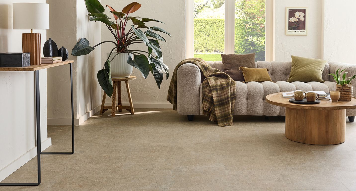 Sol vinyle PARQUET VINYL Lamett, Béton Granit beige, dalle 40.50 x 81.00 cm