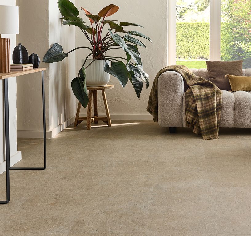 Sol vinyle PARQUET VINYL Lamett, Béton Granit beige, dalle 40.50 x 81.00 cm