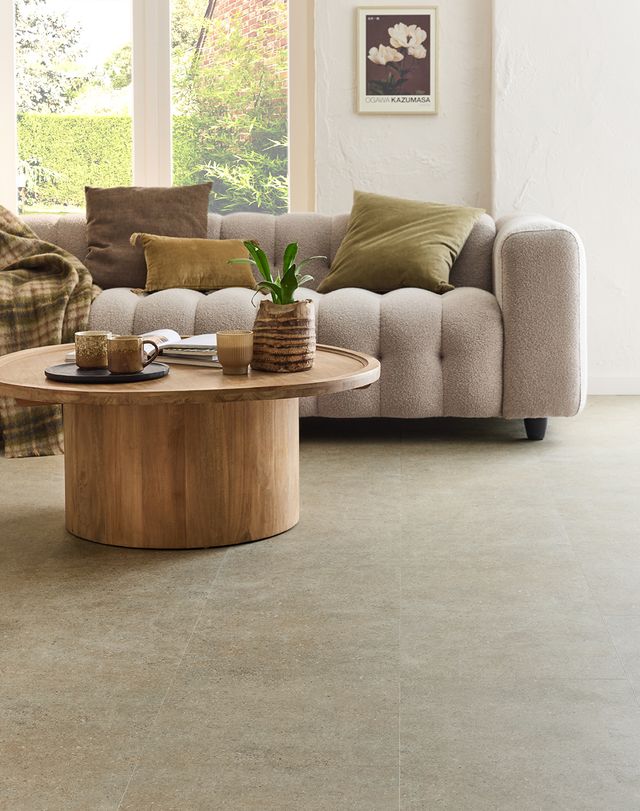 Sol vinyle PARQUET VINYL Lamett, Béton Granit beige, dalle 40.50 x 81.00 cm