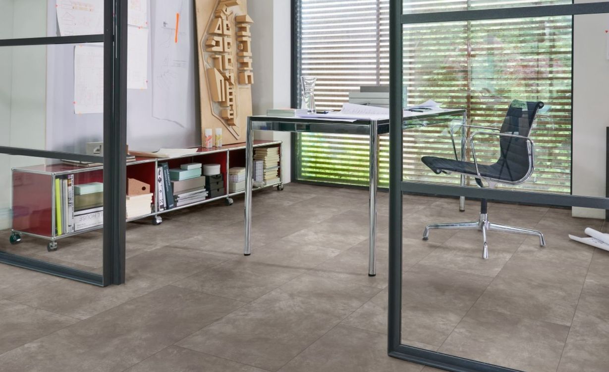 Revêtement minéral composite MODULAR ONE HYDRON DALLE, béton gris foncé, dalle 40.30 x 85.60 cm