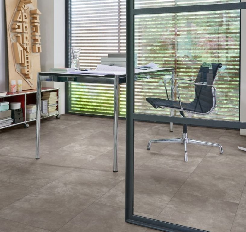 Revêtement minéral composite MODULAR ONE HYDRON DALLE, béton gris foncé, dalle 40.30 x 85.60 cm