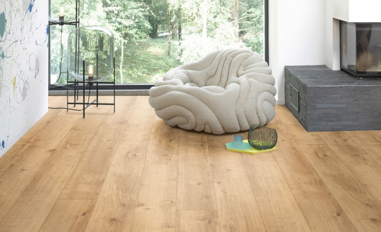 Revêtement minéral composite MODULAR ONE HYDRON LAME, chêne pur naturel, lame 19.60 x 129.00 cm