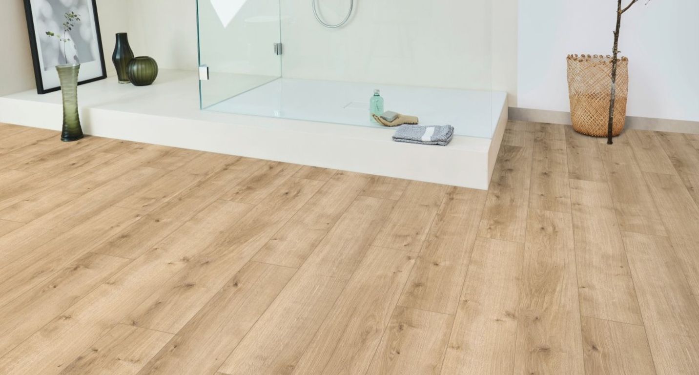 Revêtement minéral composite MODULAR ONE HYDRON LAME, chêne pur clair, lame 19.60 x 129.00 cm